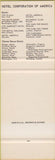 Matchbook Cover - Hotel America Hartford CT SAMPLE