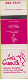 Matchbook Cover - Ari's Grenouille French Restaurant Houston TX SAMPLE