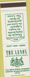 Matchbook Cover - The Lenox Hotel Boston MA SAMPLE
