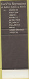 Matchbook Cover - Kahler Hotels Motels MN WI Hibbing Mankato Appleton SAMPLE