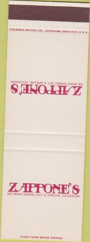 Matchbook Cover - Zappone's Gilbert? AZ SAMPLE