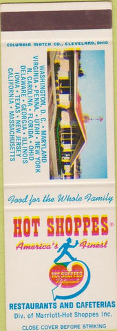 Matchbook Cover - Hot Shoppes Washington DC MD VA PA SAMPLE