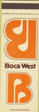 Matchbook Cover - Boca West SAMPLE