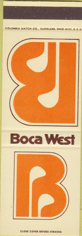 Matchbook Cover - Boca West SAMPLE