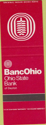 Matchbook Cover - Banc Ohio State Bank Dayton OH SAMPLE