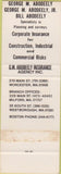 Matchbook Cover - Abodeely Insurance New England SAMPLE WEAR Worcester