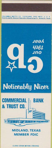 Matchbook Cover - Commercial Bank Trust Midland TX SAMPLE