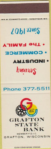 Matchbook Cover - Grafton State Bank WI SAMPLE