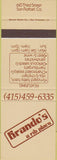 Matchbook Cover - Brando's Rib Place San Rafael CA SAMPLE