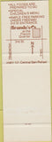 Matchbook Cover - Brando's Rib Place San Rafael CA SAMPLE