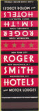 Matchbook Cover - Roger Smith Hotels Washington DC New Brunswick Stamford SAMPLE