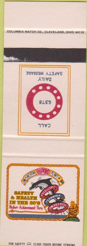 Matchbook Cover - Kinston NC  DuPont Plant Safety SAMPLE WEAR