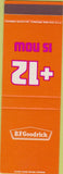 Matchbook Cover - BF Goodrich Tires +12 Is Now SAMPLE