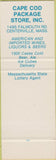 Matchbook Cover - Cape Cod Package Store liquor Centerville MA SAMPLE