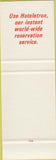 Matchbook Cover - Western International Hotels SAMPLE