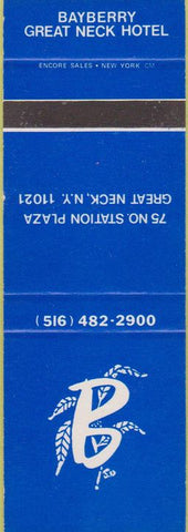 Matchbook Cover - Bayberry Great Neck Hotel Great Neck NY SAMPLE