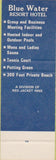 Matchbook Cover - Blue Water Resort Restaurant Bass River MA SAMPLE