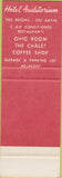 Matchbook Cover - Hotel Auditorium Cleveland OH SAMPLE