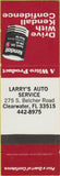 Matchbook Cover - Kendall Oil Gas Larry's Clearwater FL SAMPLE
