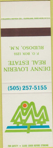 Matchbook Cover - Denny Loverin Real Estate Ruidoso NM SAMPLE