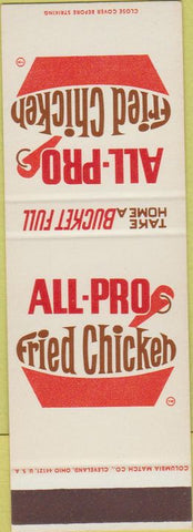Matchbook Cover - All Pro Fried Chicken SAMPLE