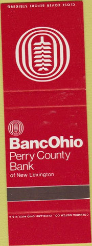 Matchbook Cover - Banc Ohio State Bank New Lexington OH SAMPLE
