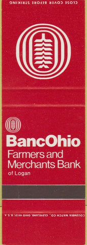 Matchbook Cover - Banc Ohio State Bank Logan OH SAMPLE