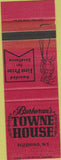 Matchbook Cover - Burburan's Towne House Flushing NY SAMPLE