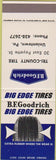 Matchbook Cover - BF Goodrich Tires Tri County Tire Uniontown PA SAMPLE