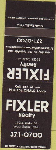 Matchbook Cover - Fixler Realty South Euclid OH SAMPLE