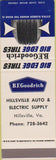 Matchbook Cover - BF Goodrich Hillsville Auto Electric Hillsdale VA SAMPLE