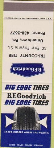 Matchbook Cover - BF Goodrich Tri-County Tire Uniontown PA SAMPLE