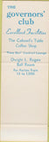 Matchbook Cover - The Governors' Club Hotel Fort Lauderdale FL SAMPLE