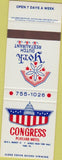 Matchbook Cover - York Dutch Lunch Congress Motel York PA SAMPLE