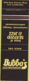Matchbook Cover - Bubba's Jazz Restaurant Fort Lauderdale FL SAMPLE