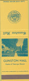 Matchbook Cover - Gunston Hall George Mason's home Lorton VA SAMPLE