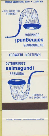 Matchbook Cover - Outerbridge's Salmagundi Pipes Hamilton Bermuda SAMPLE