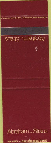 Matchbook Cover - Abraham Straus SAMPLE