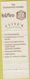 Matchbook Cover - Bond Court Hotel Cleveland OH SAMPLE