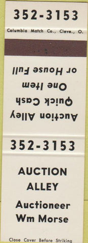 Matchbook Cover - Auction Alley WM Morse Painesville OH SAMPLE