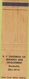 Matchbook Cover - BF Goodrich Research Development Brecksville OH SAMPLE