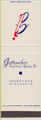 Matchbook Cover - Gottsacker Insurance Sheboygan WI SAMPLE