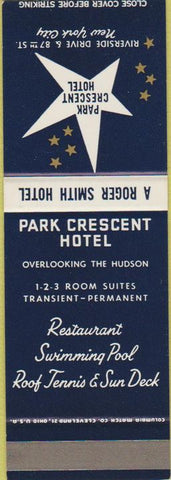 Matchbook Cover - Park Crescent Hotel New York City SAMPLE