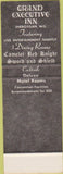 Matchbook Cover - Grand Executive Inn Sheboygan WI SAMPLE