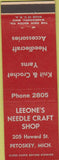 Matchbook Cover - Leeone's Needle Craft Shop Petoskey MI yarn crochet