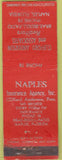 Matchbook Cover - Naples Insurance Agency FL Clifford Anderson WEAR