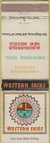 Matchbook Cover - Western Skies Motel Route 66 Albuquerque NM WEAR