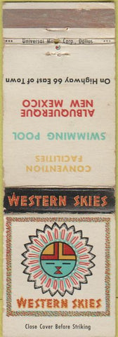 Matchbook Cover - Western Skies Motel Route 66 Albuquerque NM WEAR