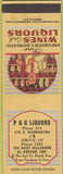 Matchbook Cover - P and G Liquors El Dorado AR
