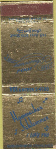 Matchbook Cover - Hammacher Schlemmer New York CIty